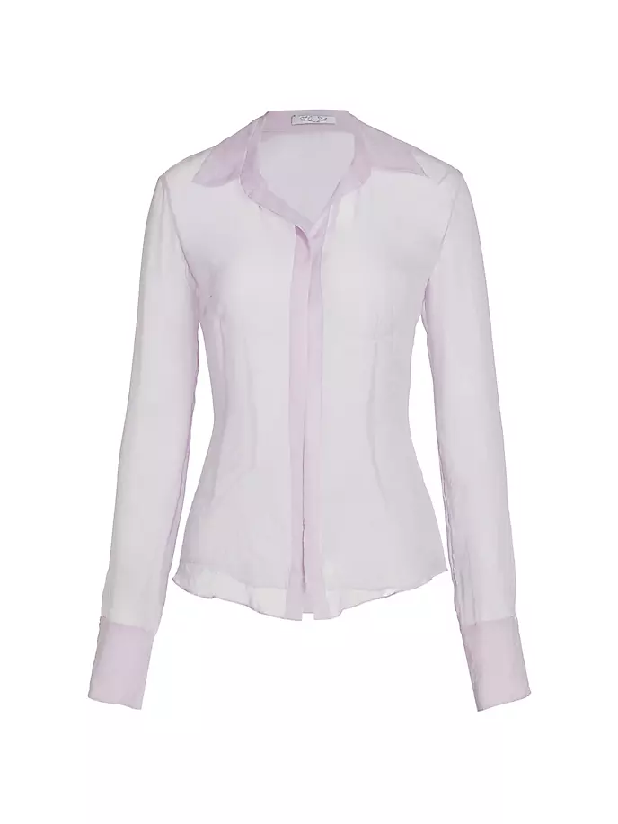 

Прозрачная блузка с воротником Laquan Smith, цвет lilac