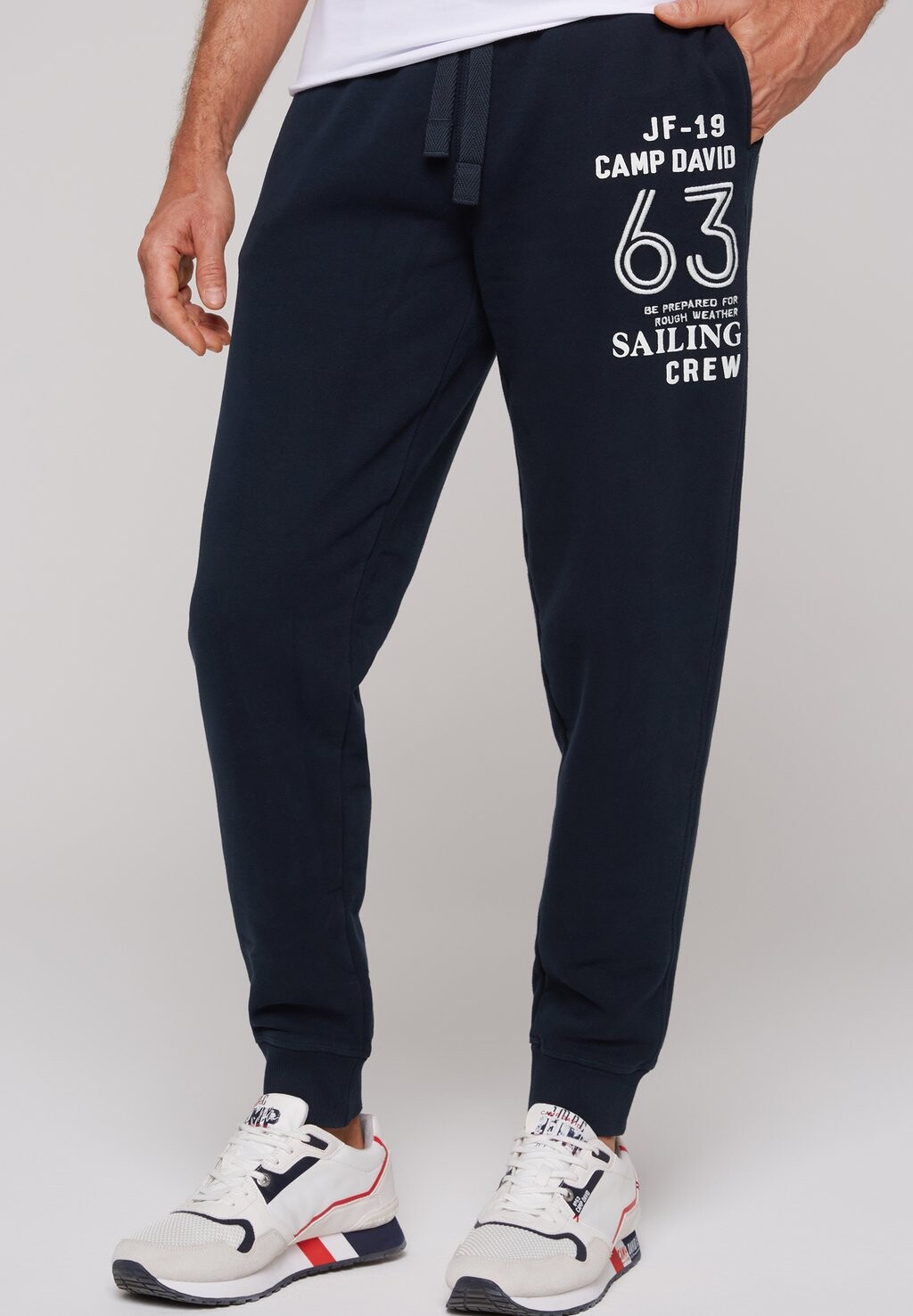 

Брюки для бега JOGGING MIT LABEL PRINT Camp David, цвет blue navy