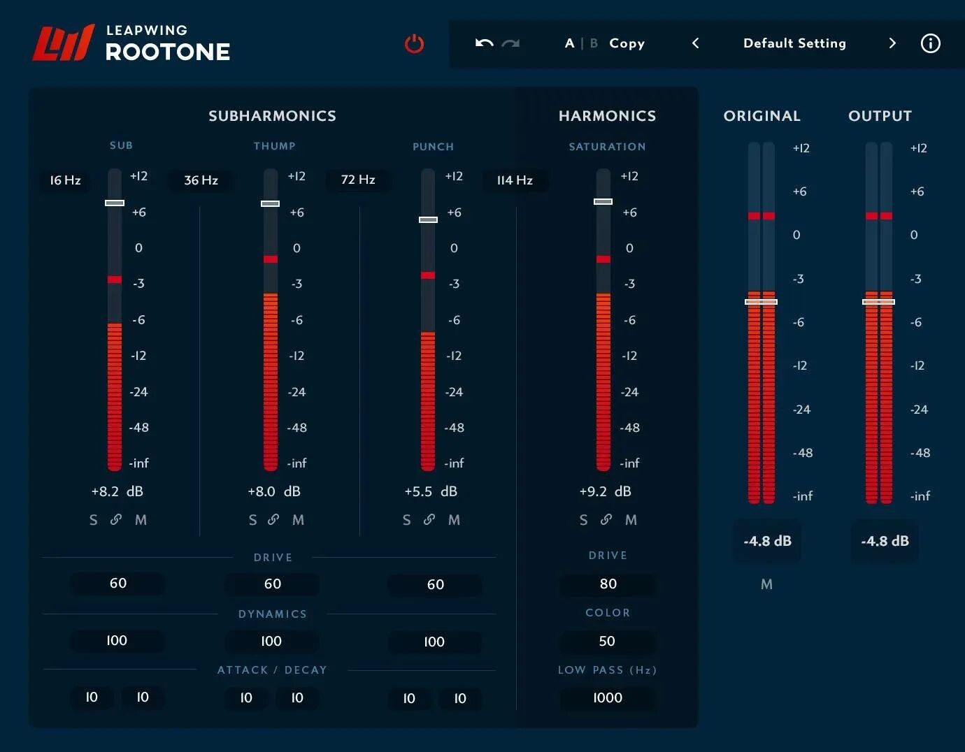 

Плагин Leapwing Audio RootOne Subharmonics