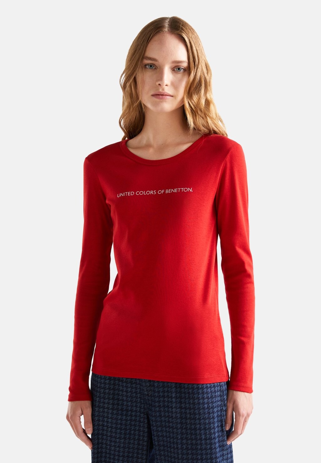 

Рубашка с длинным рукавом United Colors of Benetton, красный