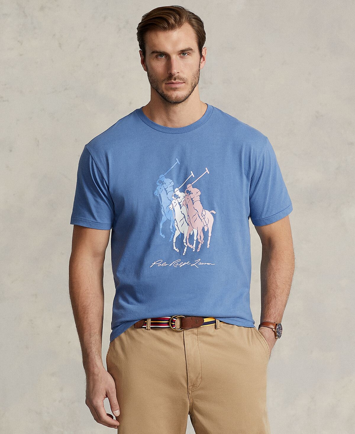 

Мужская трикотажная футболка Big & Tall Big Pony Polo Ralph Lauren