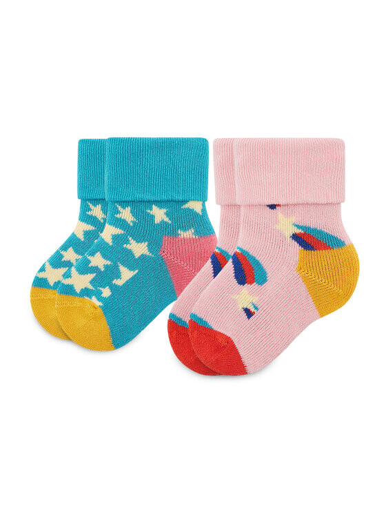 

Комплект из 2-х высоких детских носков Happy Socks, мультиколор