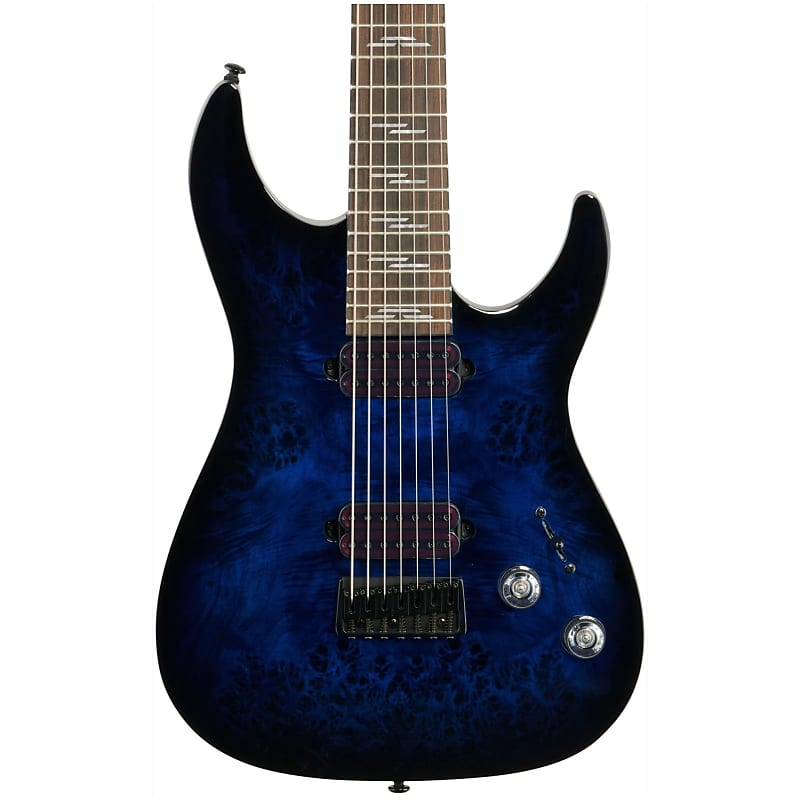 цена Электрогитара Schecter Omen Elite-7 Electric Guitar, 7-String, See-Thru Blue Burst