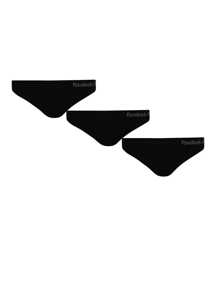 

Трусы Reebok Slip Nathloser Tanga 3 Pack, черный