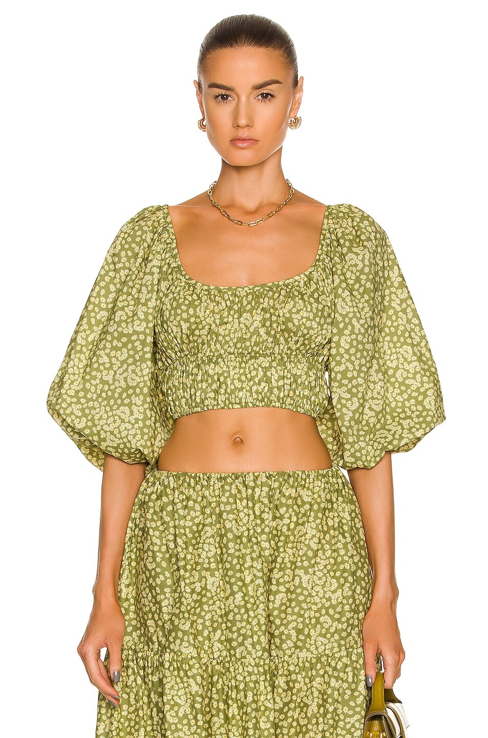 

Блузка Matteau Shirred Scoop, цвет Spring Daisy