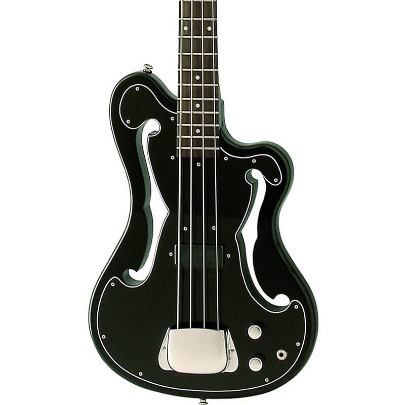 

Басс гитара Eastwood Guitars EEB-1 Electric Bass Guitar - Black - Ampeg AEB "Scroll Bass" inspired Tribute Model - NEW!