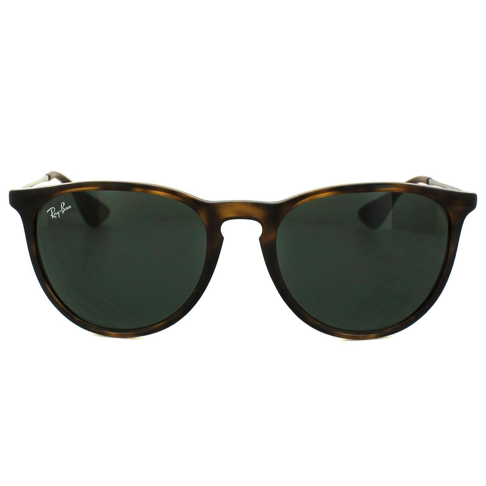 Круглые черепаховые и темно-зеленые солнцезащитные очки Erika 4171 Ray-Ban, коричневый солнцезащитные очки квадратные оправа пластик черепаховый