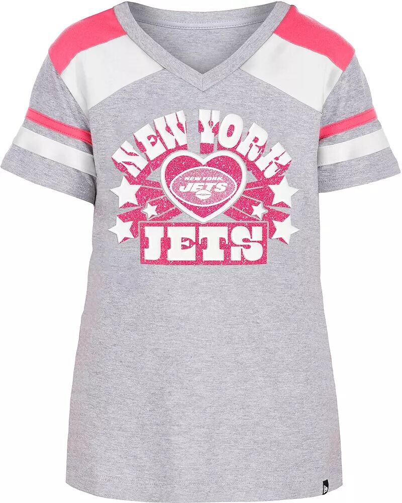 

Футболка New Era для девочек New York Jets с блестками и звездами