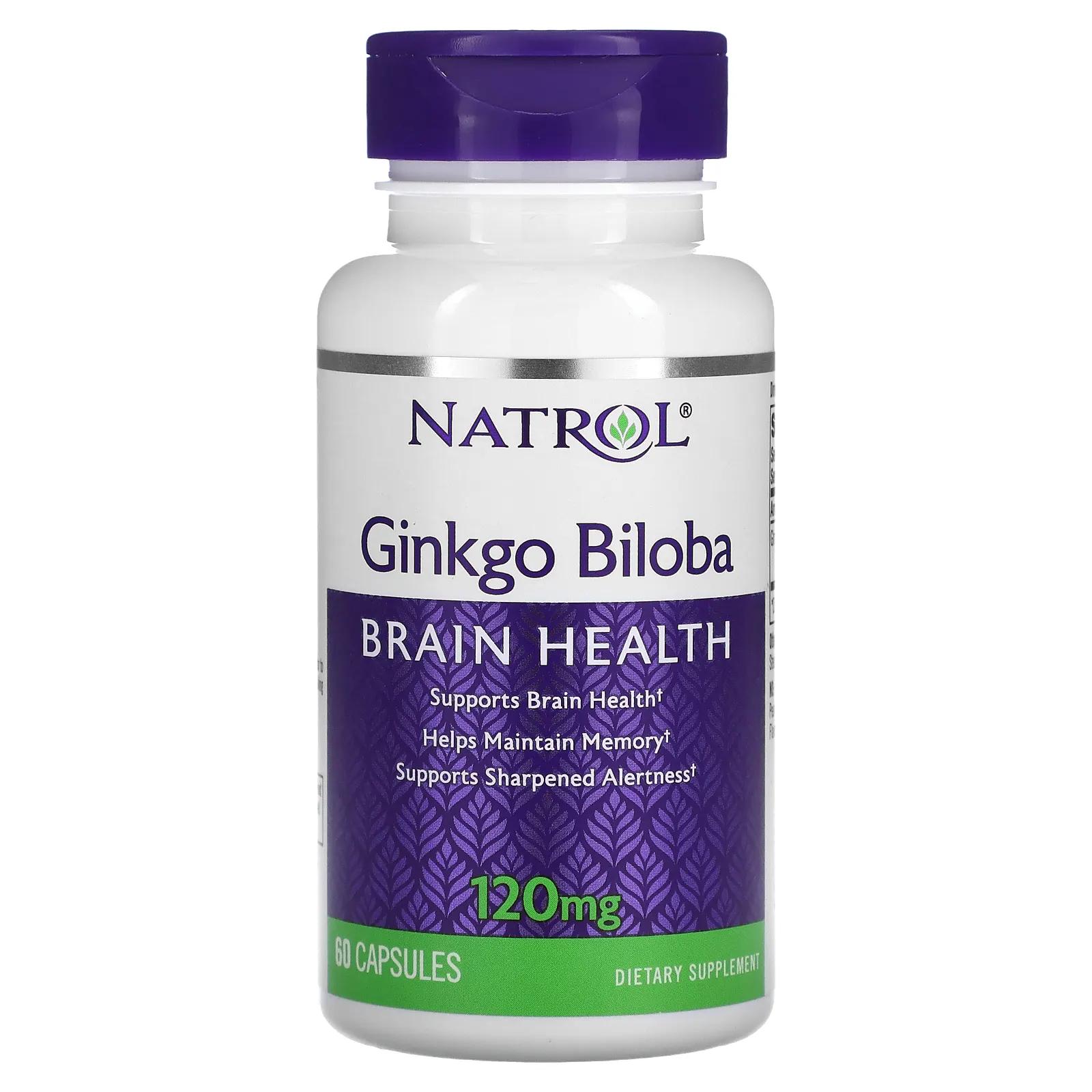 Natrol Гинкго Билоба 60 капсул гинкго билоба irwin naturals двойной эффективности 60 жидких капсул