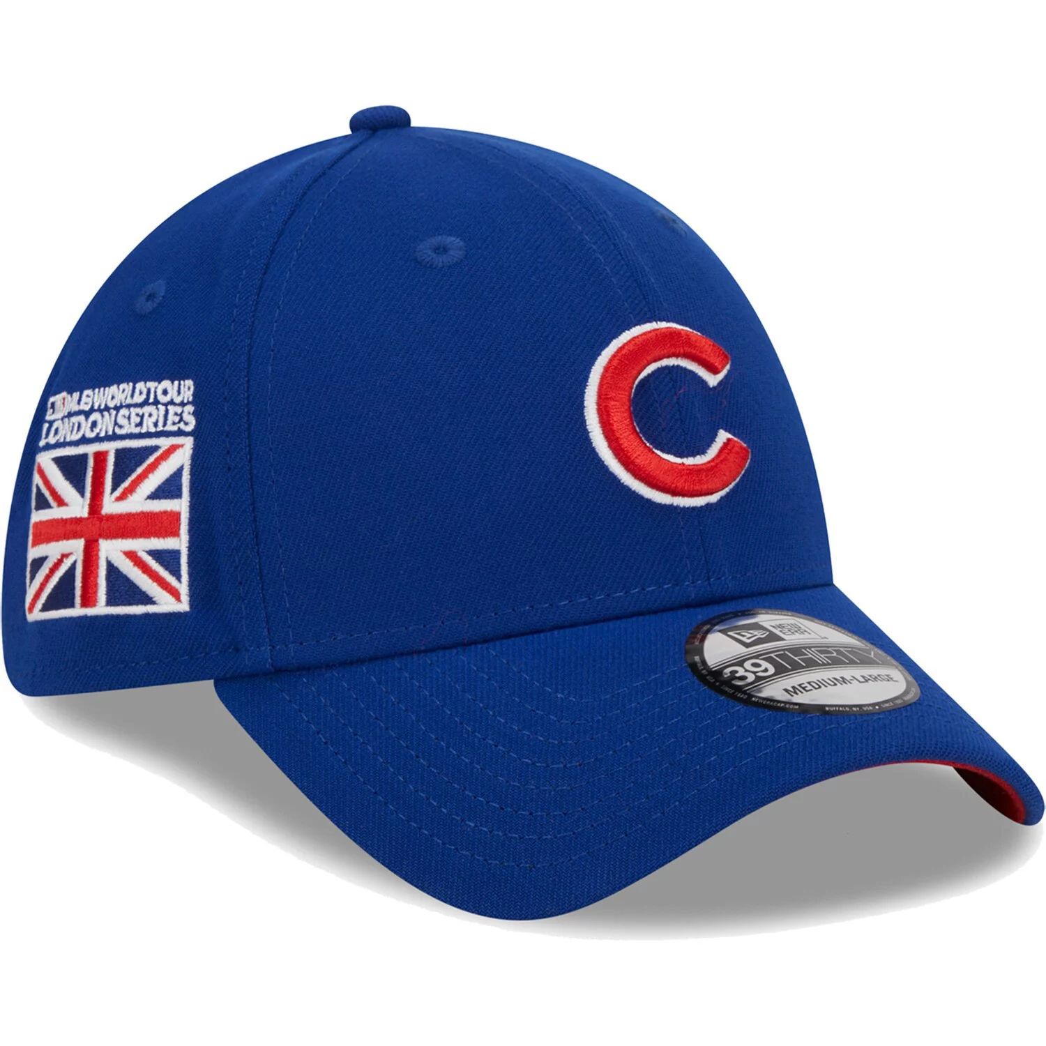 

Мужская гибкая кепка New Era Royal Chicago Cubs 2023 MLB World Tour: London Series Flag 39THIRTY