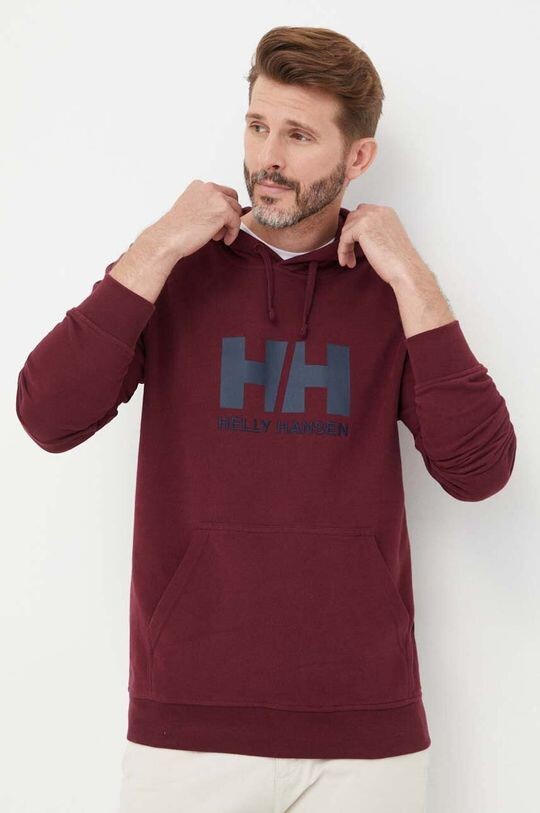 

Хлопковая толстовка Helly Hansen, гранат