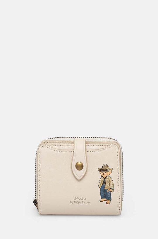 

Кожаный кошелек Polo Ralph Lauren, бежевый