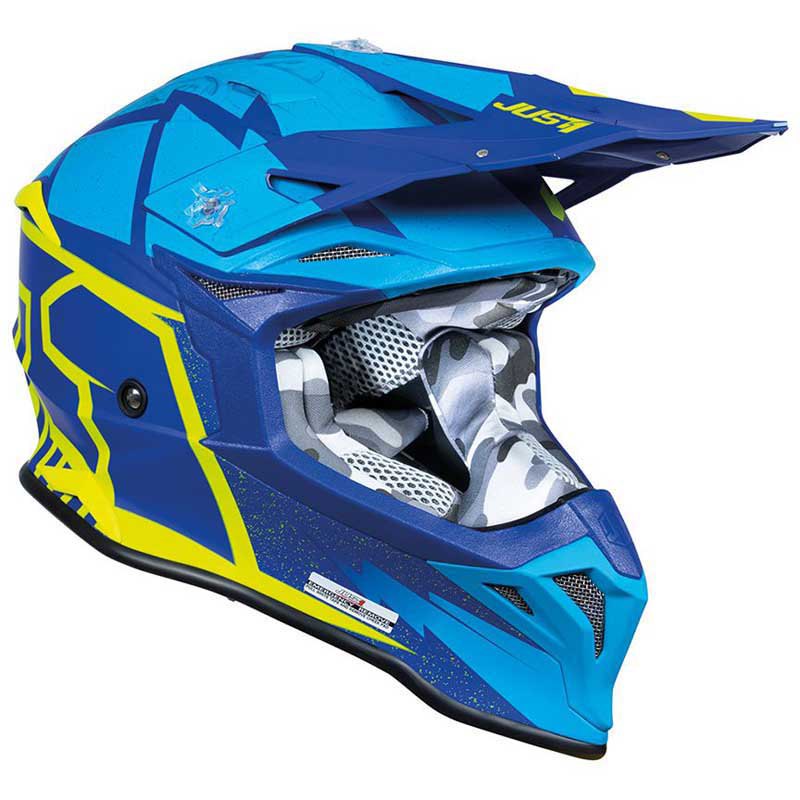 цена Шлем для мотокросса Just1 J39 Rock, синий