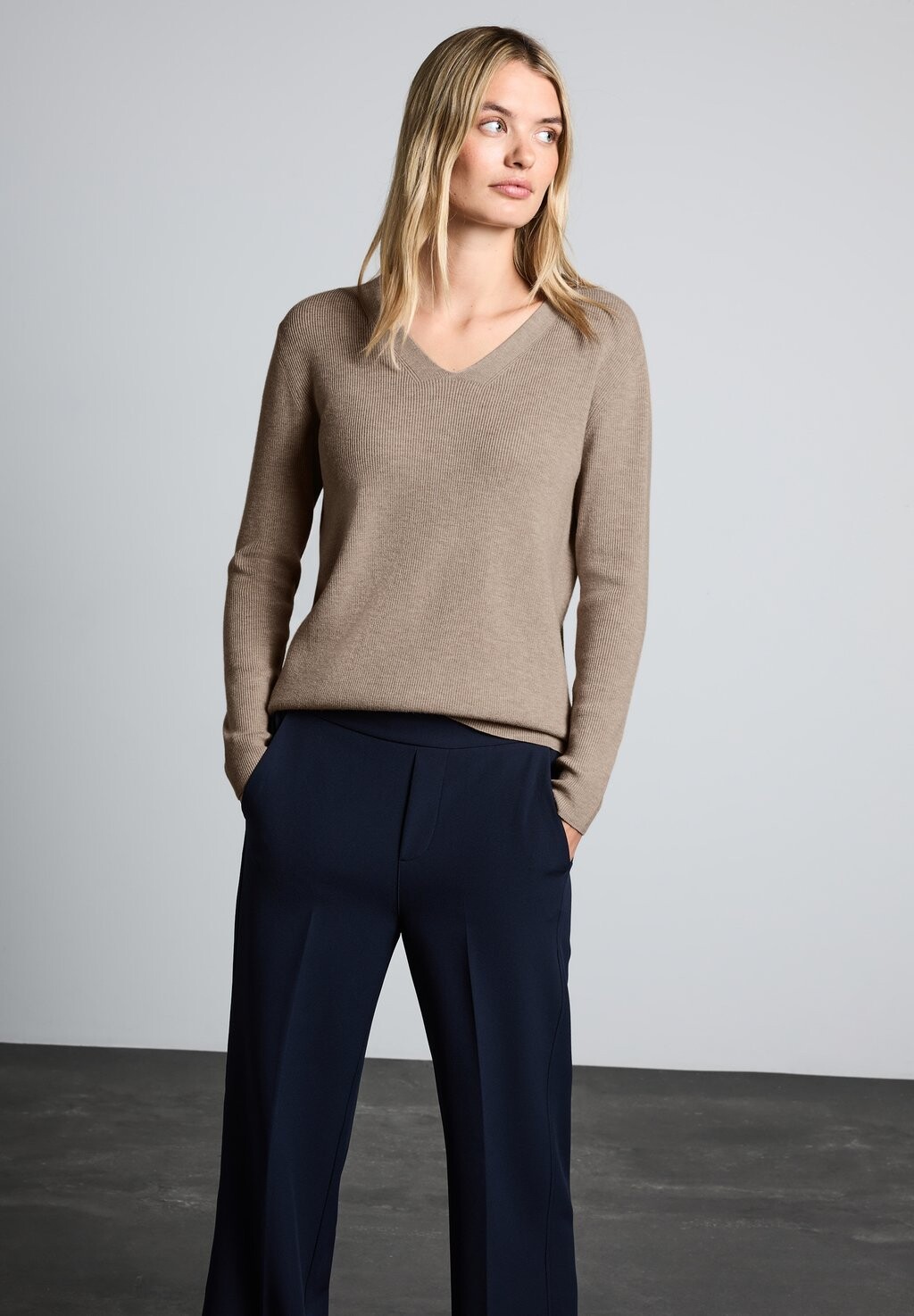 

Джемпер STREET ONE BASIC PULLOVER Street One, серо-коричневый