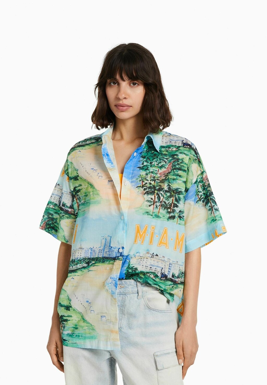 

Рубашка Bershka, мультиколор