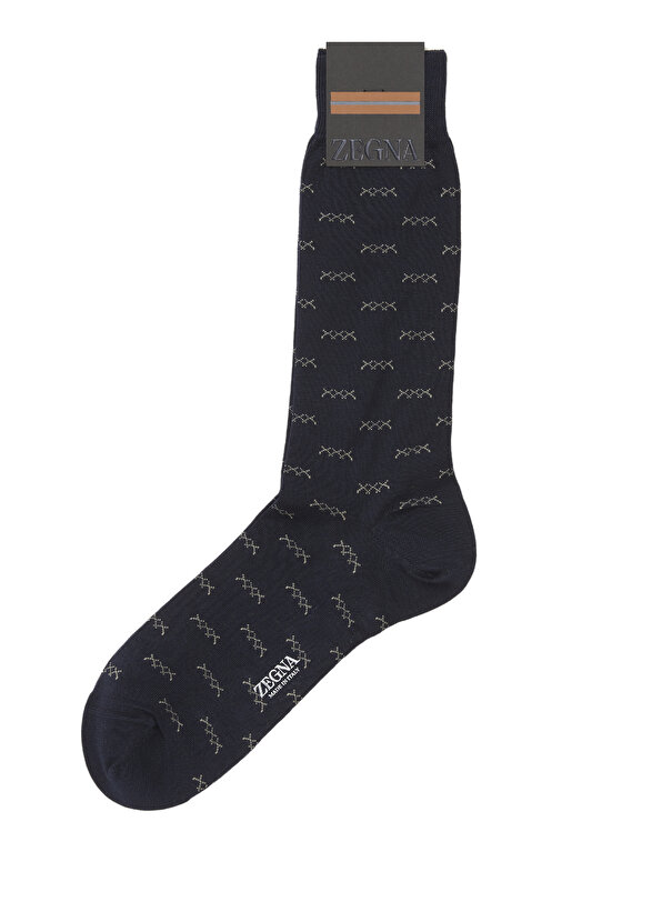 Темно-синие мужские носки с рисунком Zegna темно синие мужские носки zegna