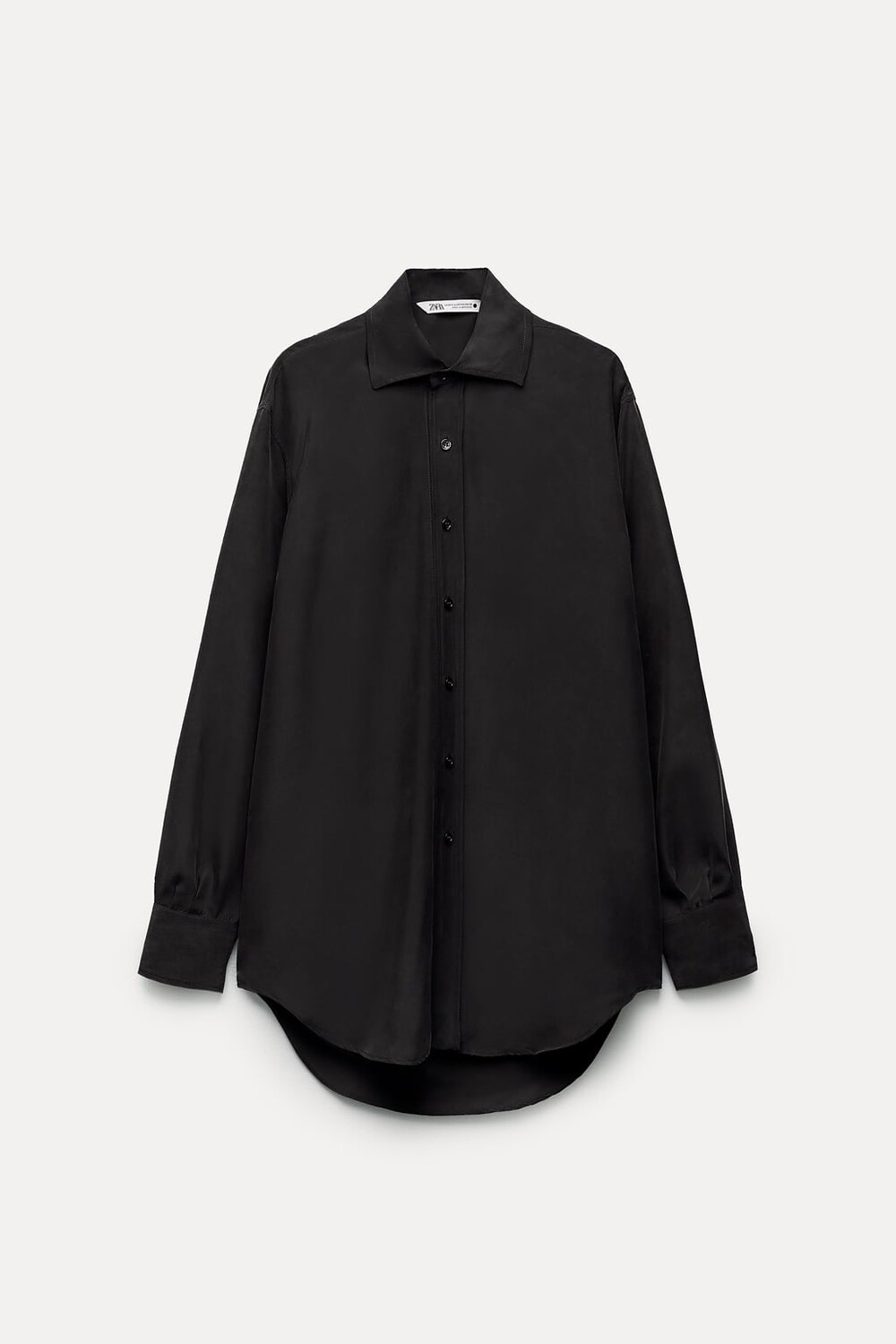 

Шелковая рубашка ZARA, черный