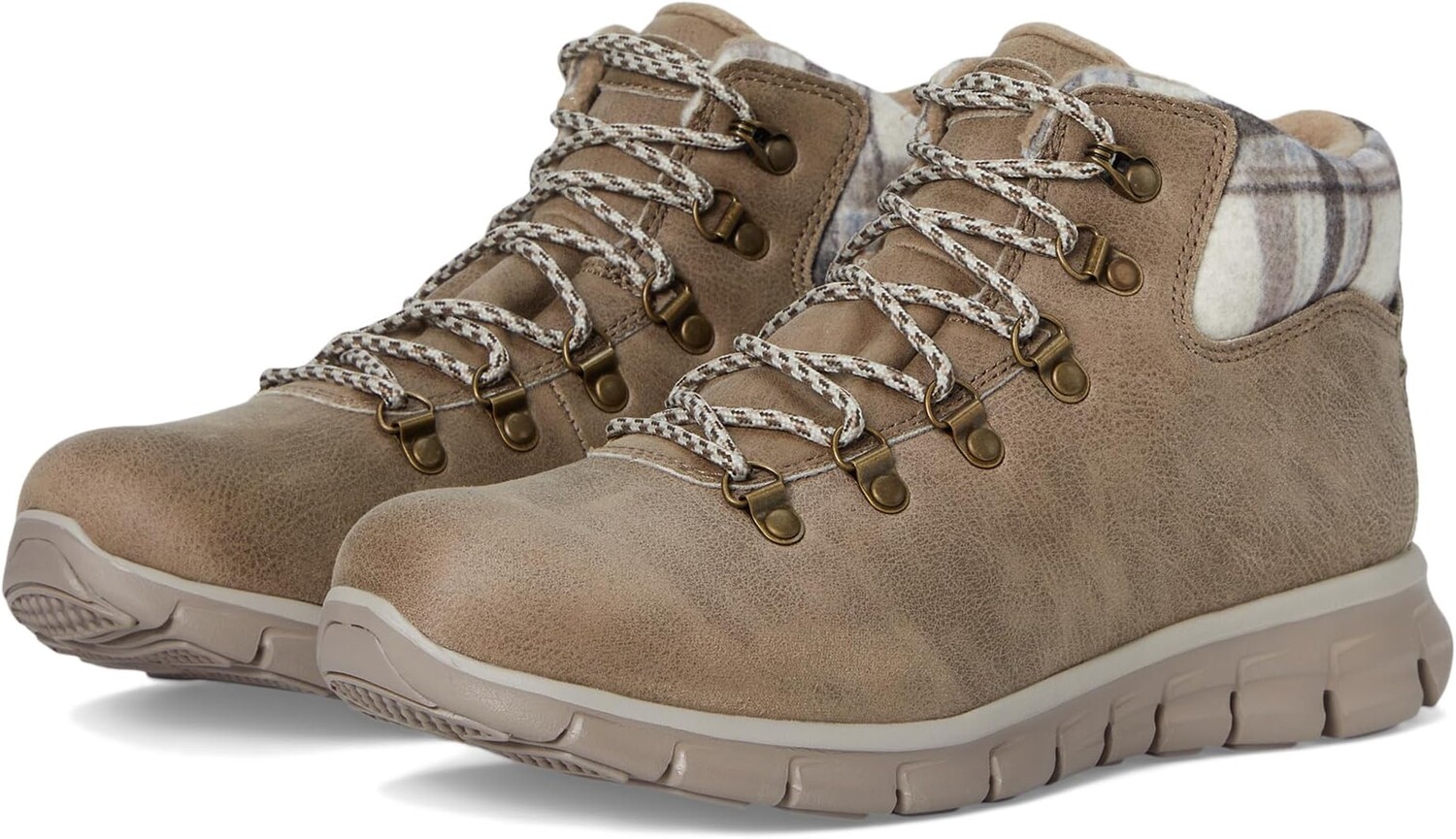 

Ботинки SKECHERS Synergy - Plaid Mood, цвет Taupe