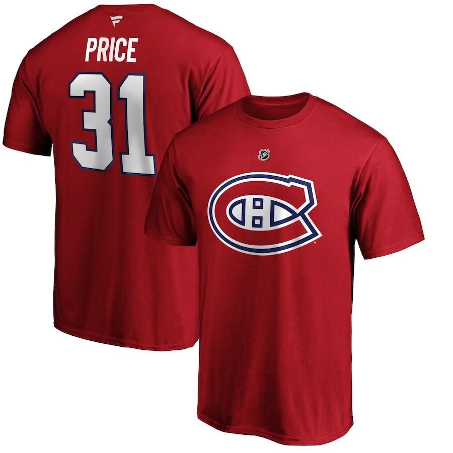 

Футболка с именем и номером Fanatics Branded Montreal Canadiens, красный