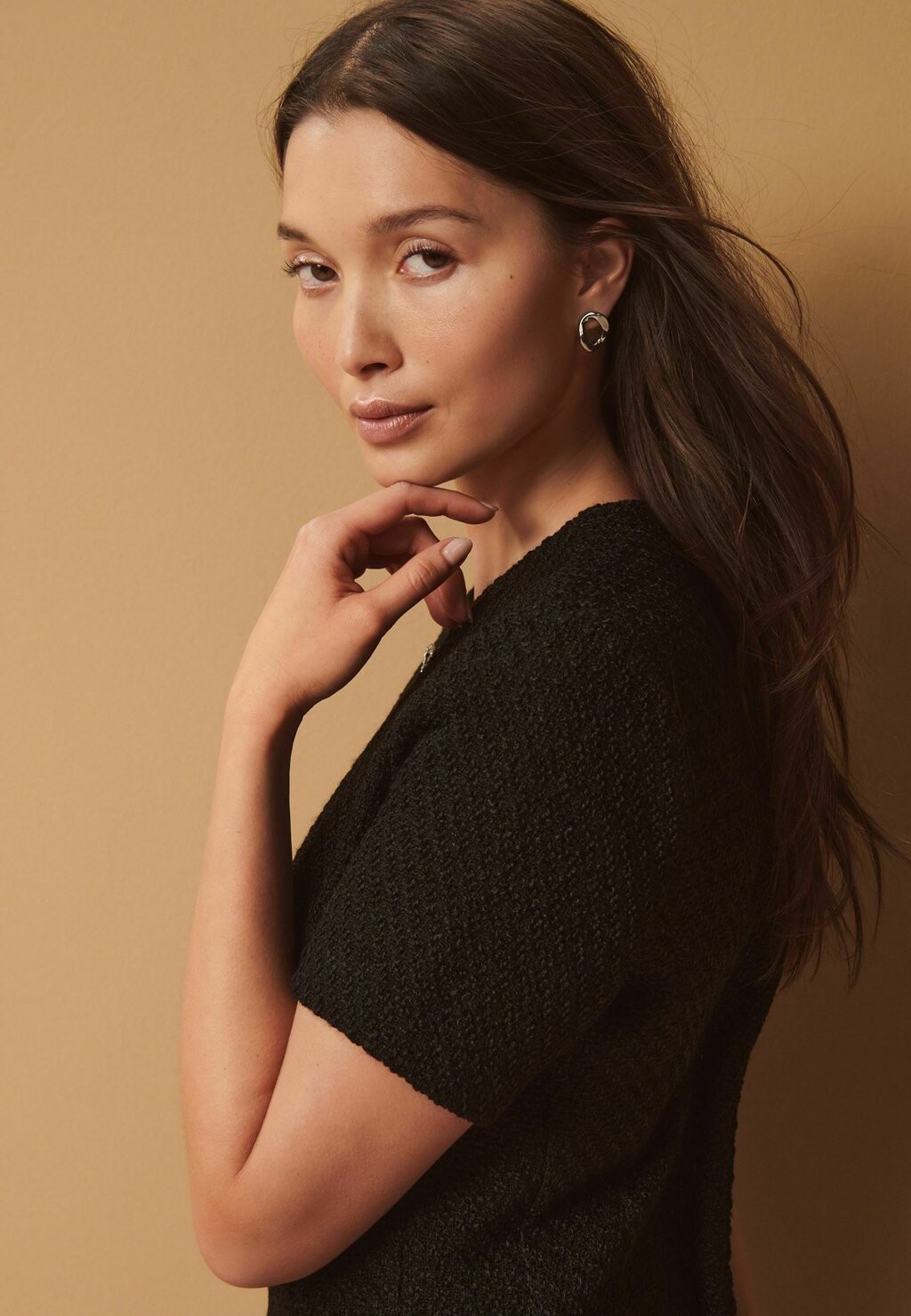 

Повседневное платье BOUCLE BOW REGULAR FIT Next, черный
