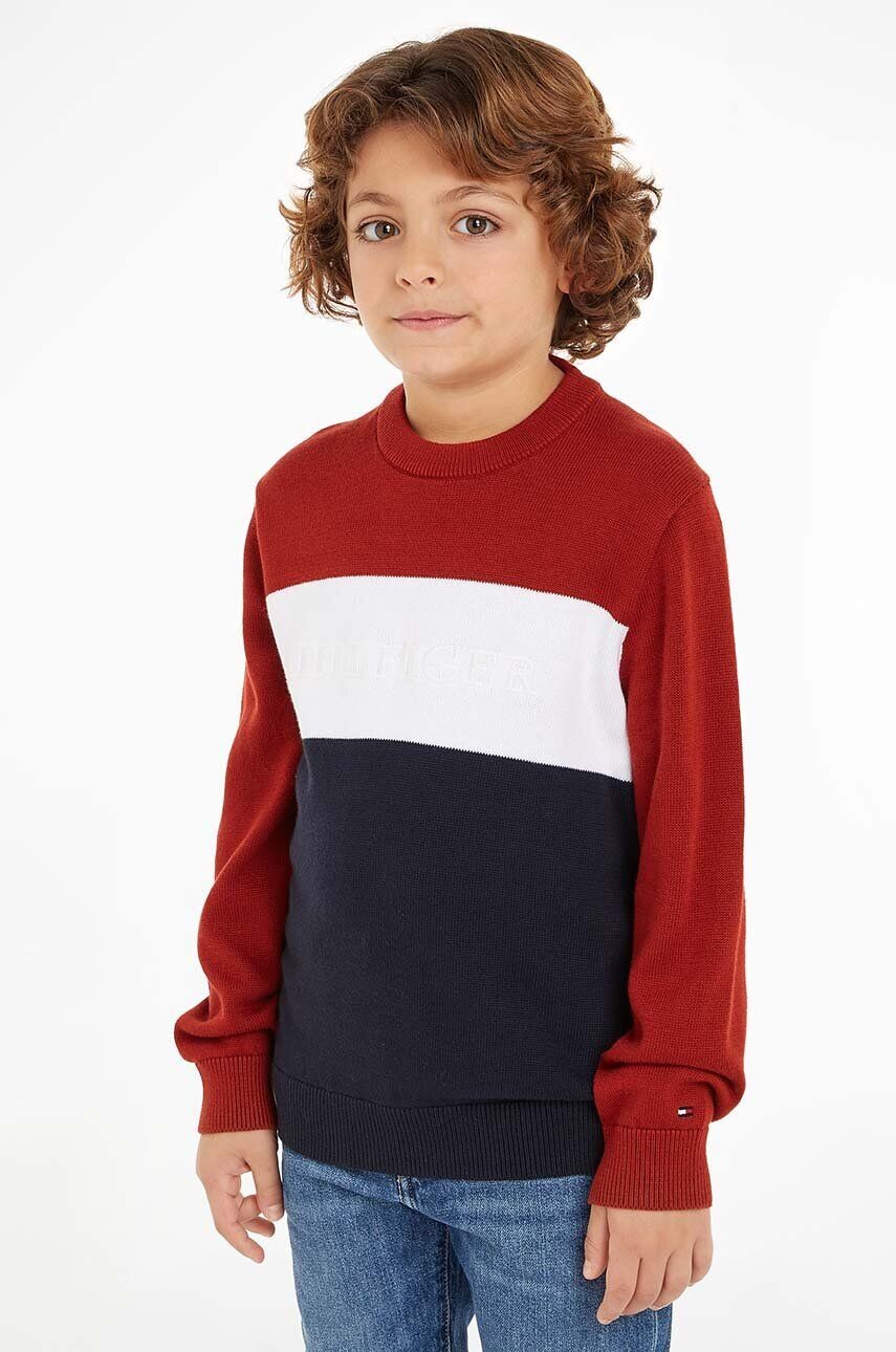 

Детский свитер Tommy Hilfiger из смесовой шерсти, красный