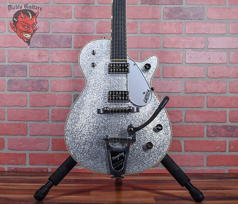 цена Электрогитара Gretsch G6129T-59 Vintage Select ‘59 Silver Jet with Bigsby Silver Sparkle 2023 w/OHSC