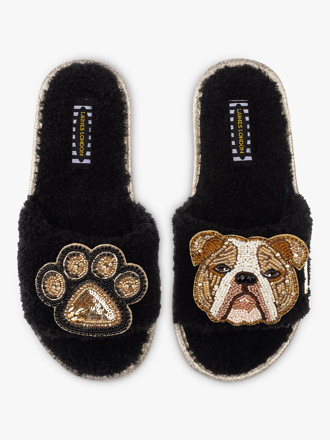 

Laines London Тапочки Teddy Beefy Paw, черные