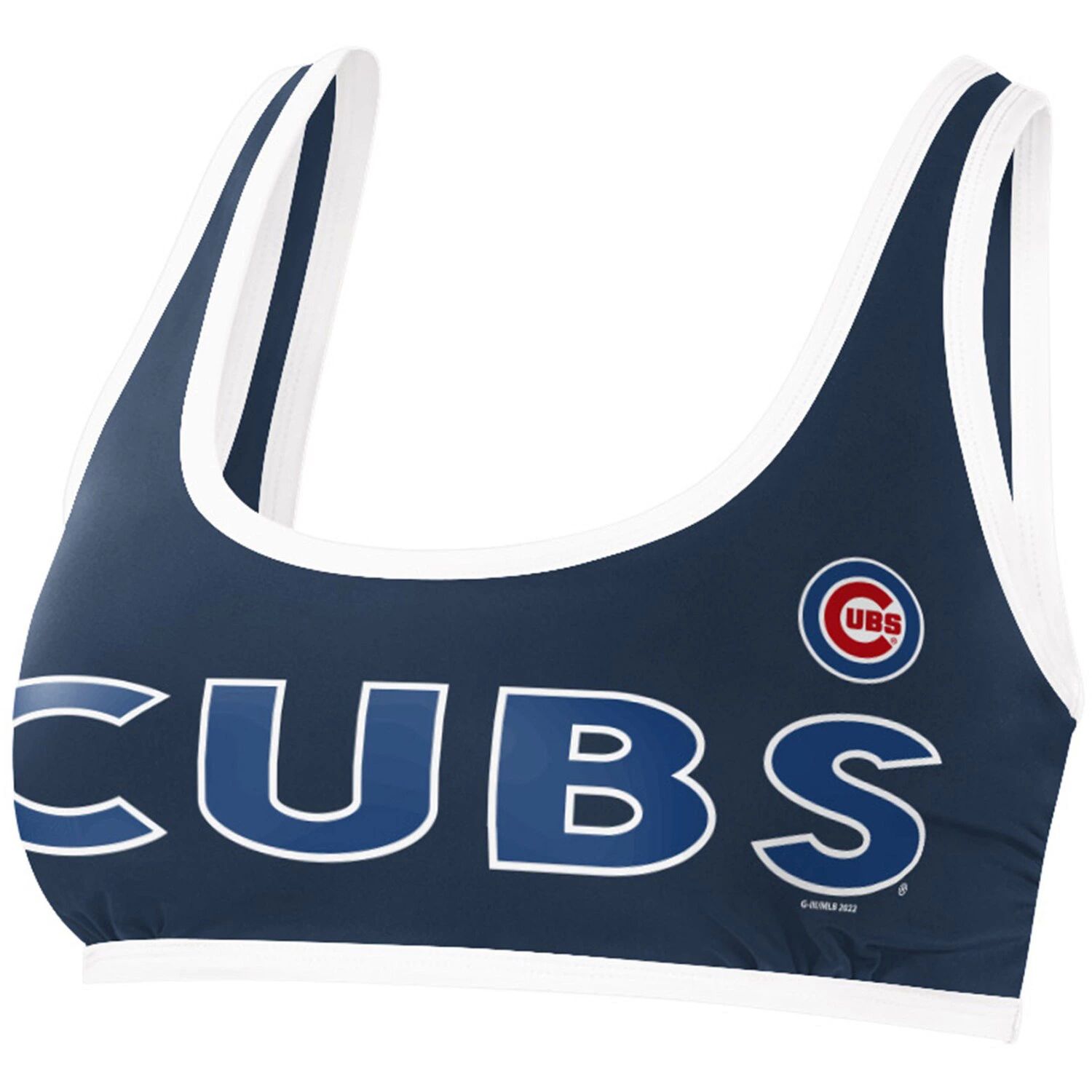 

Женский купальник G-III 4Her by Carl Banks Navy Chicago Cubs Southpaw Bikini Top G-III