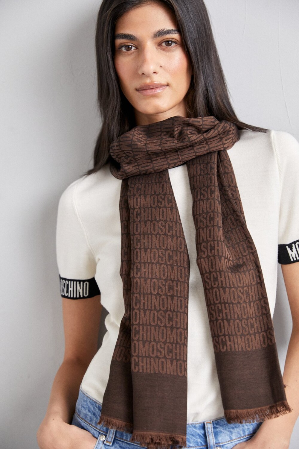 

Шарф Scarf MOSCHINO, цвет fantasy print brown