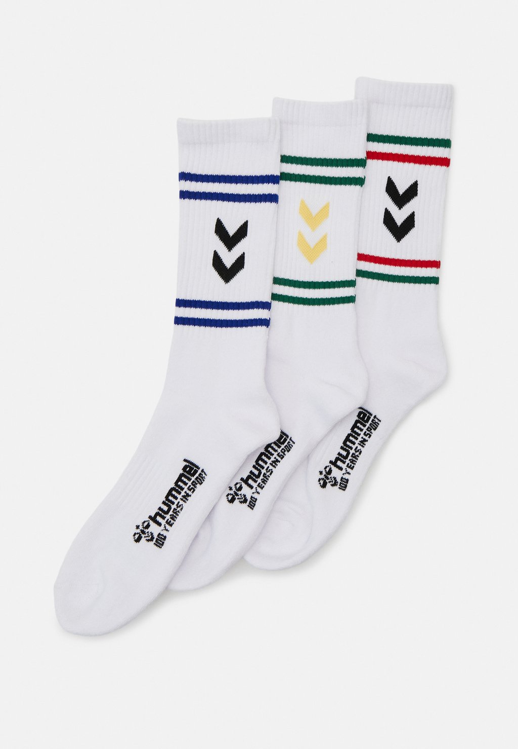 Спортивные носки SOCKS CHEVRON HIGH RETRO UNISEX 3 PACK Hummel, цвет white