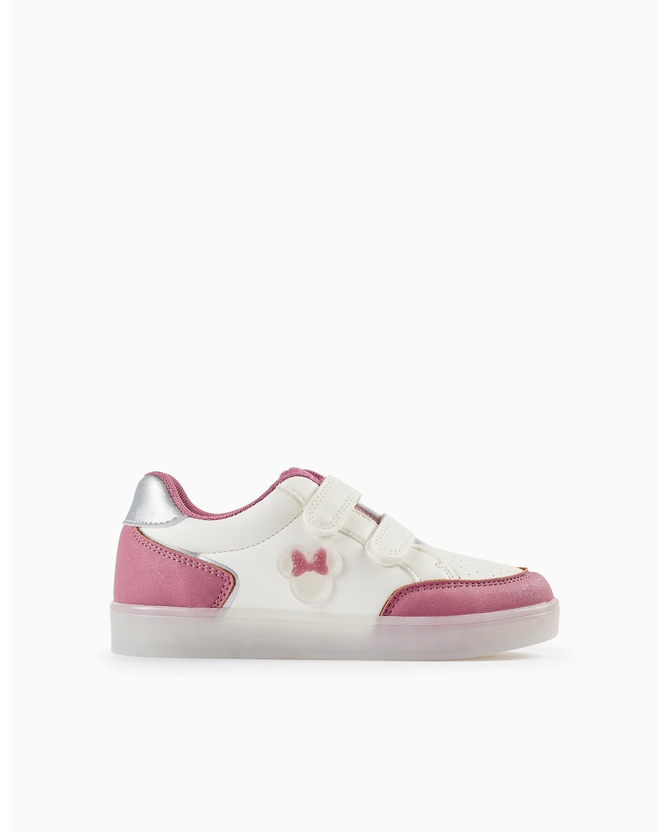 цена Розовые спортивные туфли для девочки на шнурках и самоклеющейся застежке Zippy, розовый