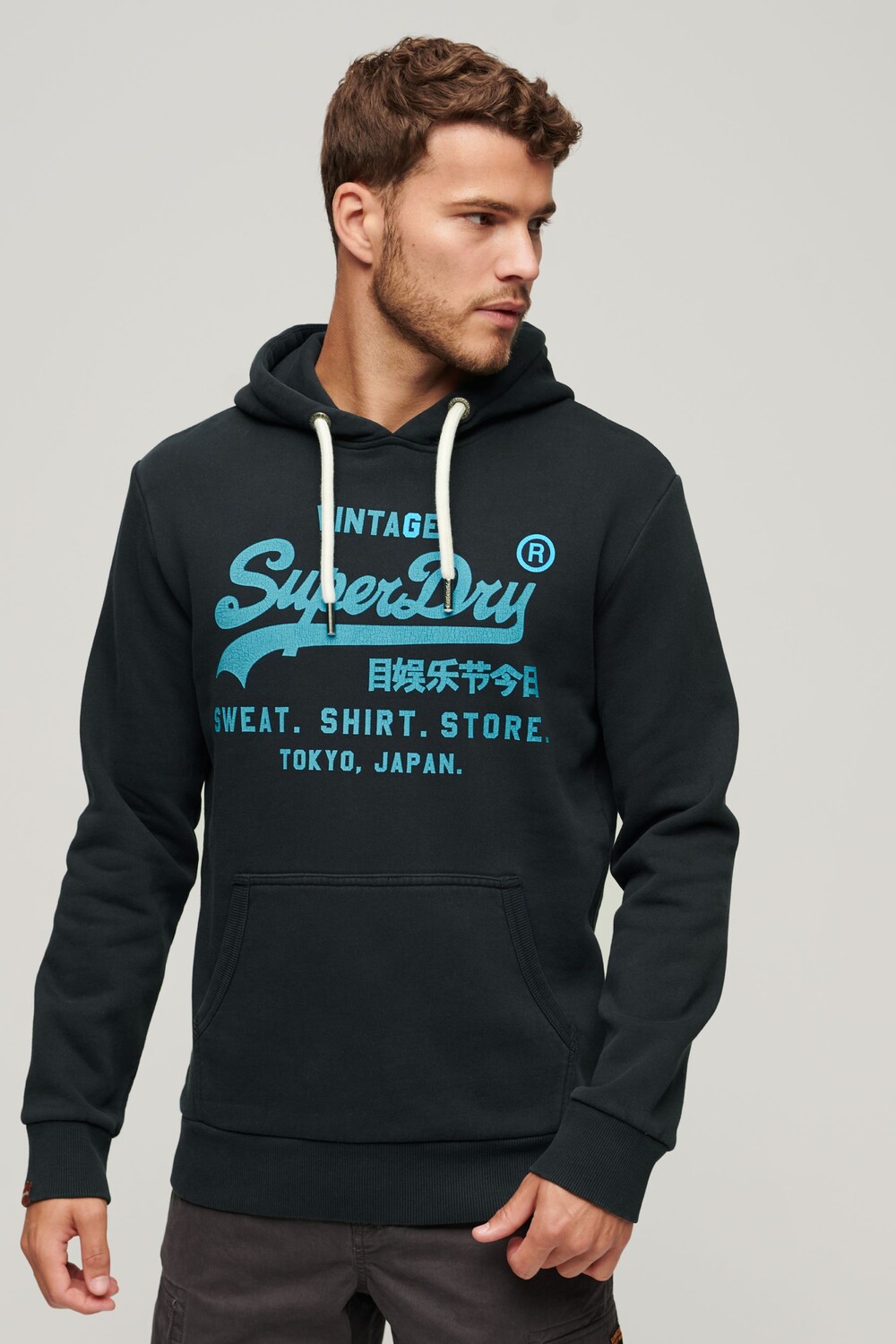 

Неоновая толстовка VL Superdry, синий