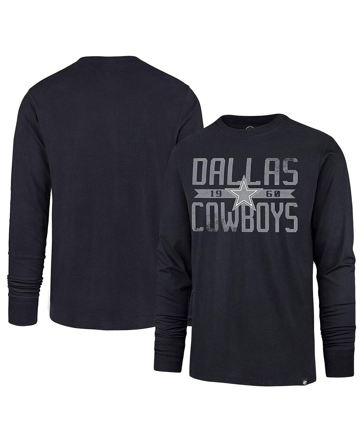 

Мужская темно-синяя футболка Dallas Cowboys Wide Out Franklin с длинным рукавом '47 Brand