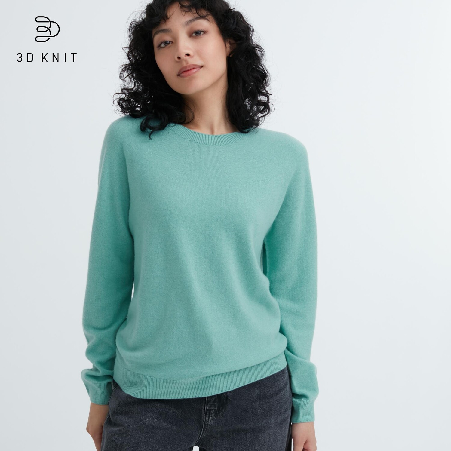 

Джемпер из 3D кашемира Uniqlo, зеленый