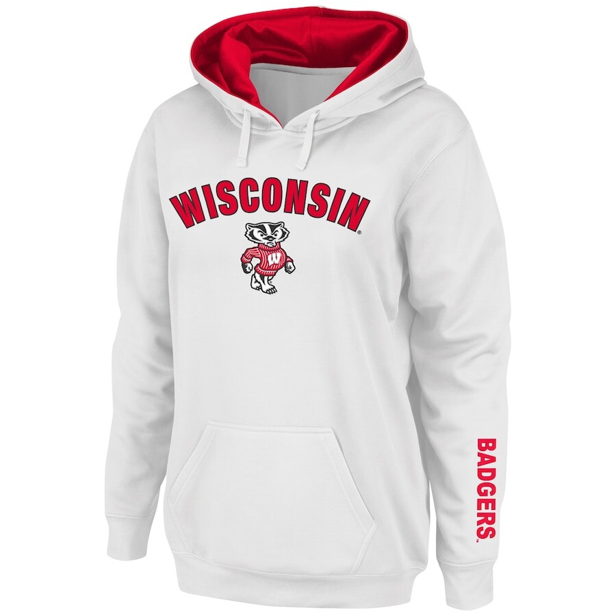 

Пуловер с капюшоном Colosseum Wisconsin Badgers, белый