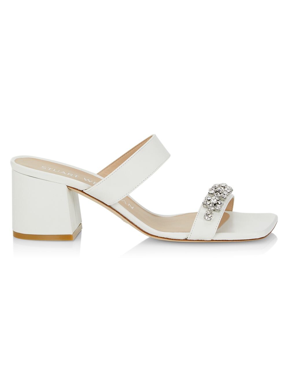 

Сандалии Crystal Fleur 60MM с кристаллами Stuart Weitzman, белый
