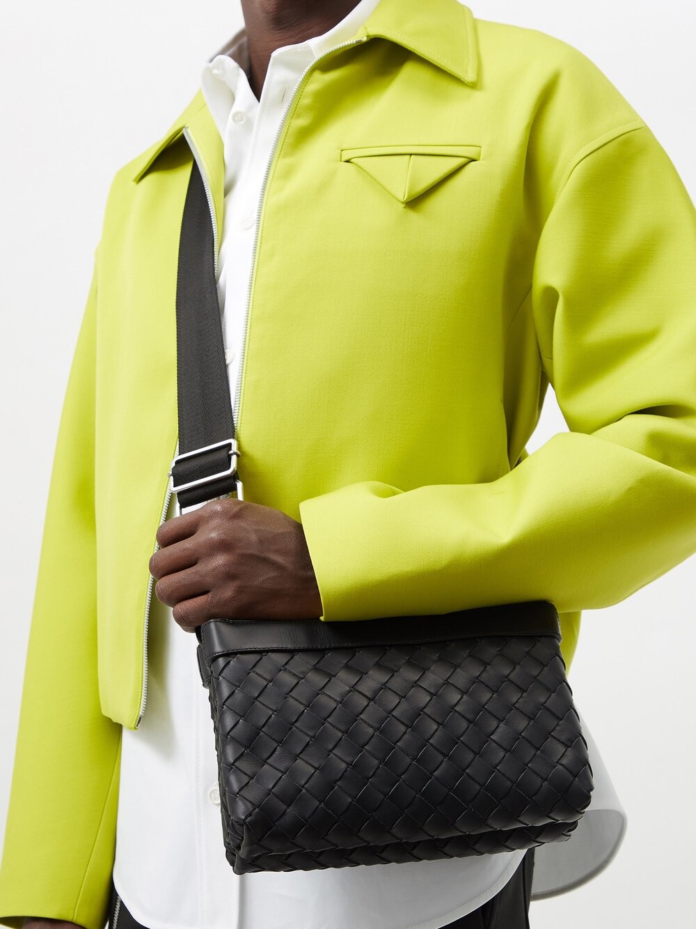 

Кожаная сумка через плечо hidrology intrecciato Bottega Veneta, черный