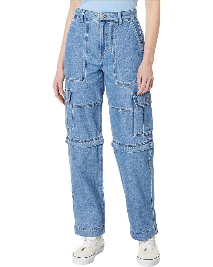 цена Джинсы Madewell Baggy Straight Cargo Jeans in Thetford Wash: Zip-Off Edition, цвет Thetford Wash
