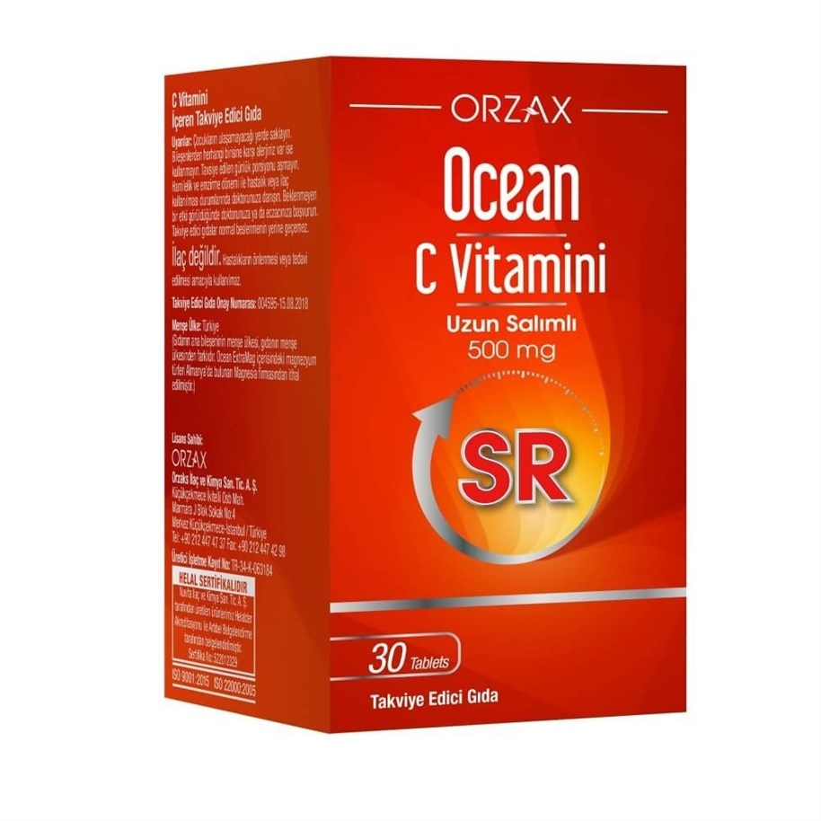 

Ocean Vitamin C-SR расширенного высвобождения 30 таблеток ORZAX