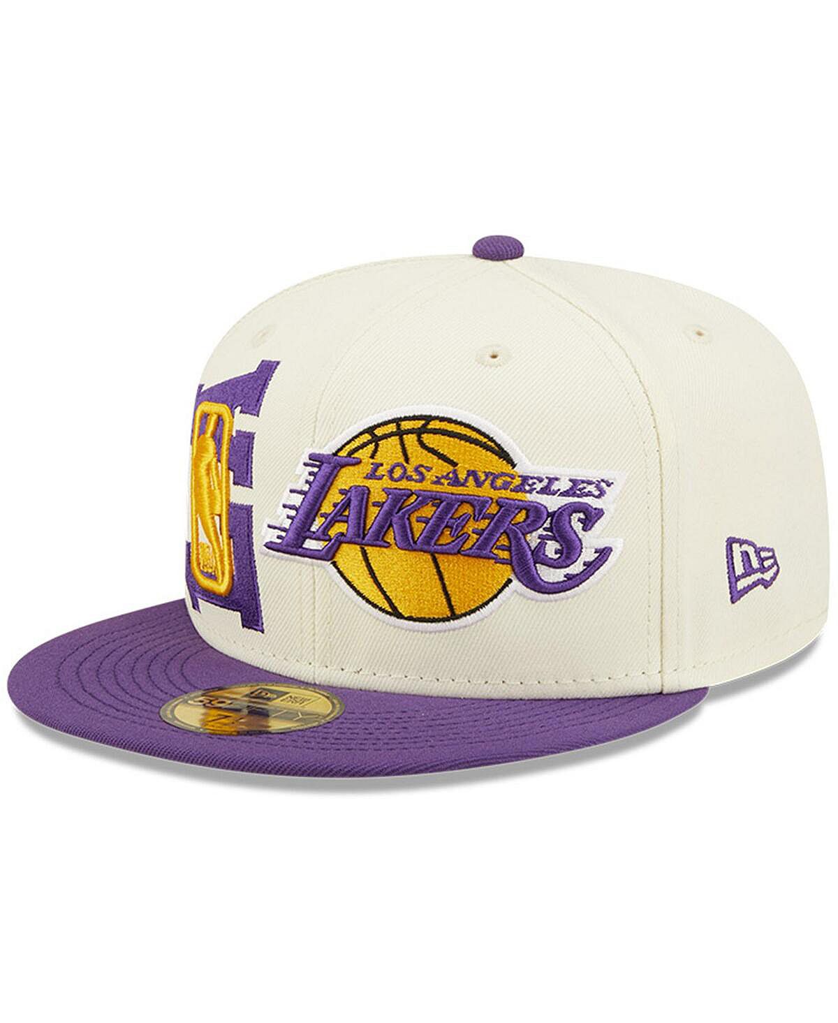 Мужская кремовая, фиолетовая кепка Los Angeles Lakers NBA Draft 59FIFTY 2022 New Era