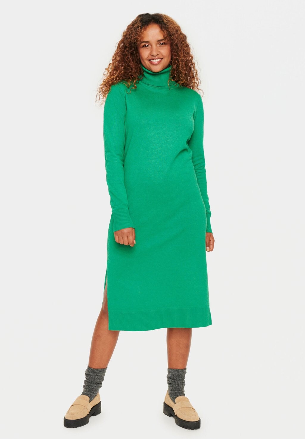 Платье Saint Tropez MILASZ ROLL NECK, цвет verdant green melange