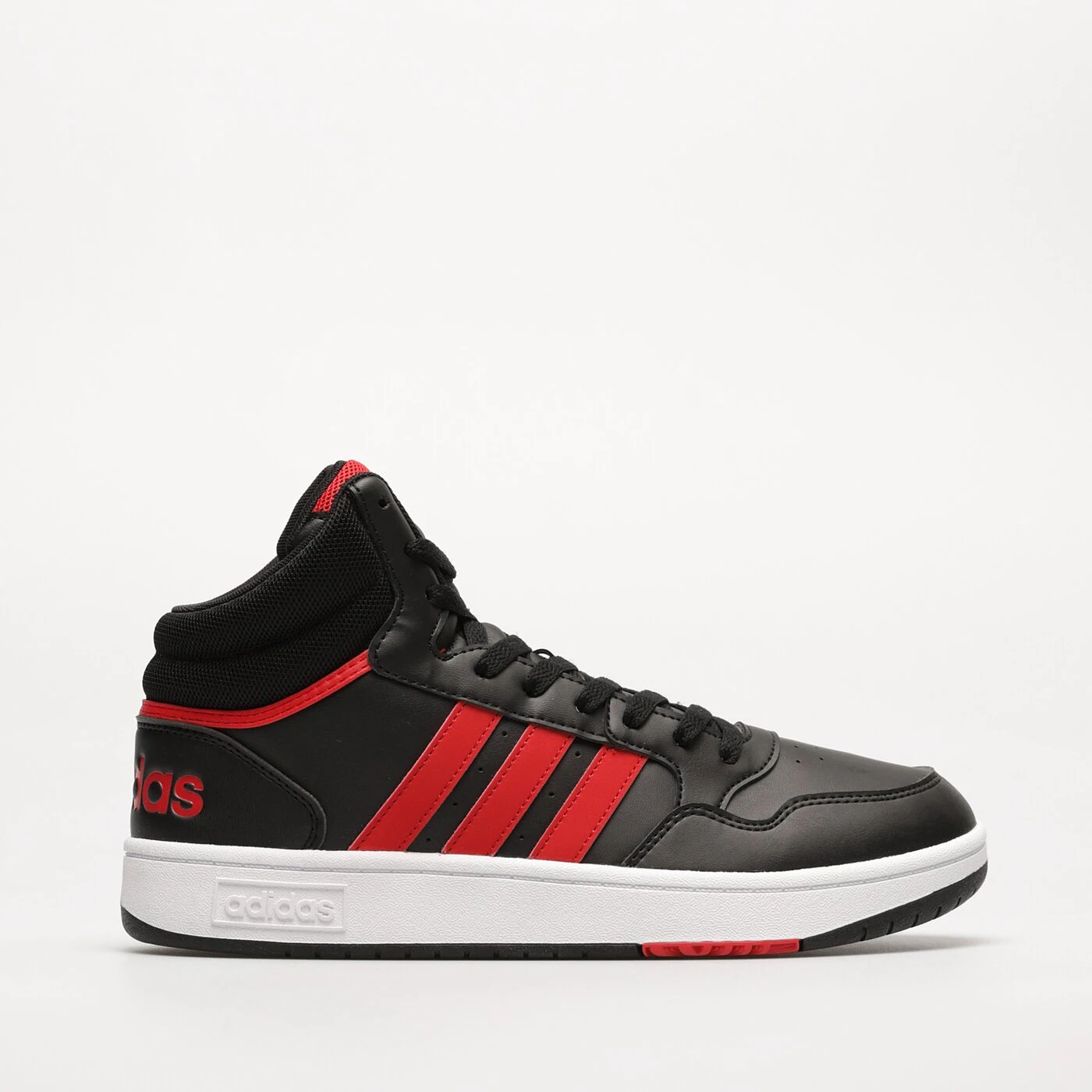 Кроссовки высокие Adidas Hoops 3.0, черный / красный кроссовки adidas neo hoops mid grey ig2817 серый