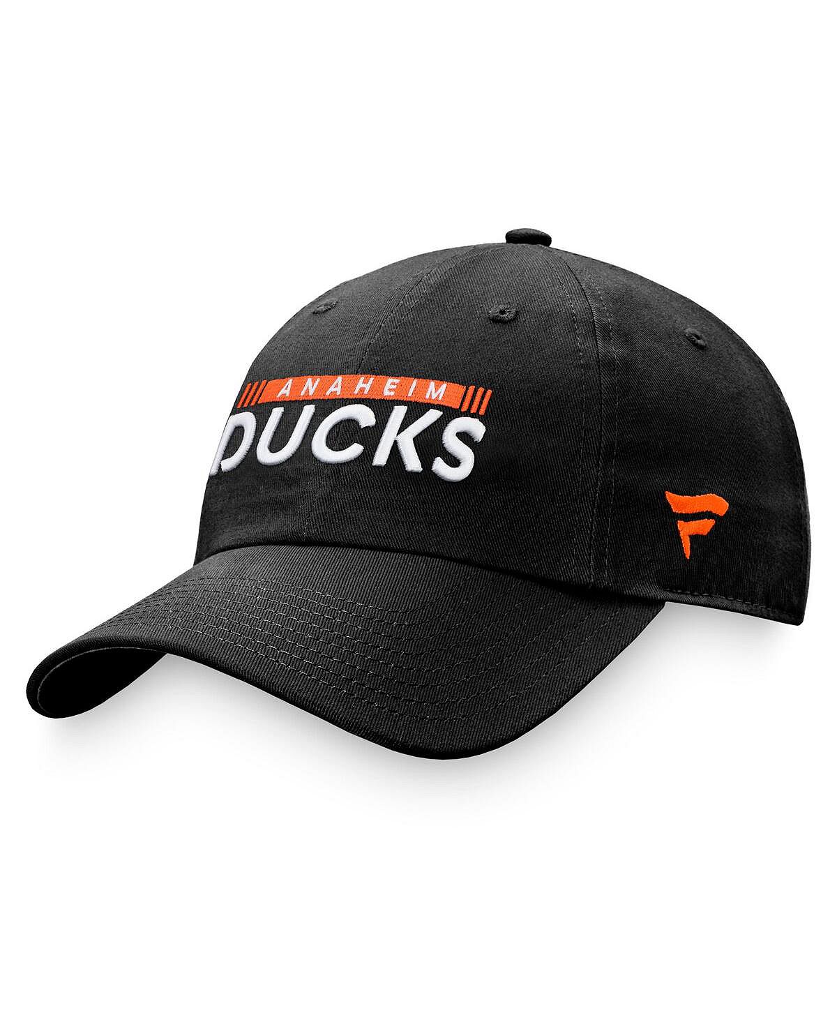 Мужская фирменная черная регулируемая кепка Anaheim Ducks Authentic Pro Rink Fanatics мужская фирменная оранжево белая кепка anaheim ducks authentic pro rink trucker snapback fanatics