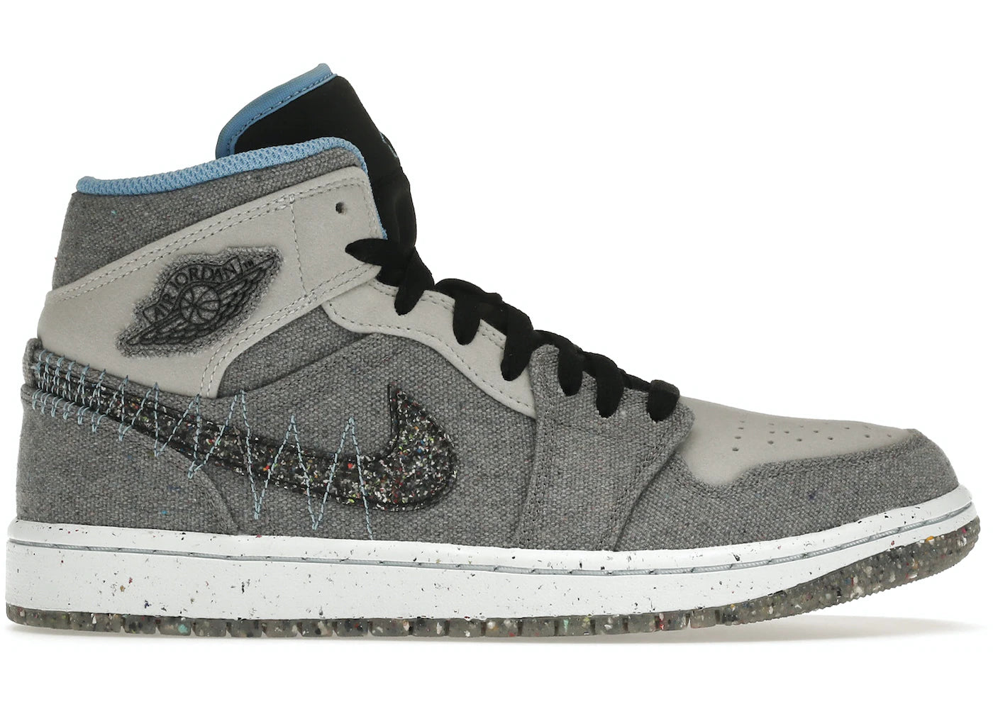 

Кроссовки Jordan 1 Mid Crater Grey University Blue