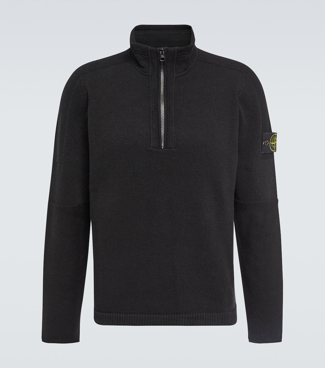 

Свитер из смесовой шерсти Stone Island, черный