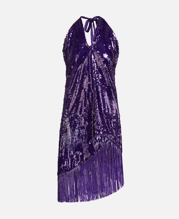 

Платье с блестками bcbgmaxazria, фиолетовый