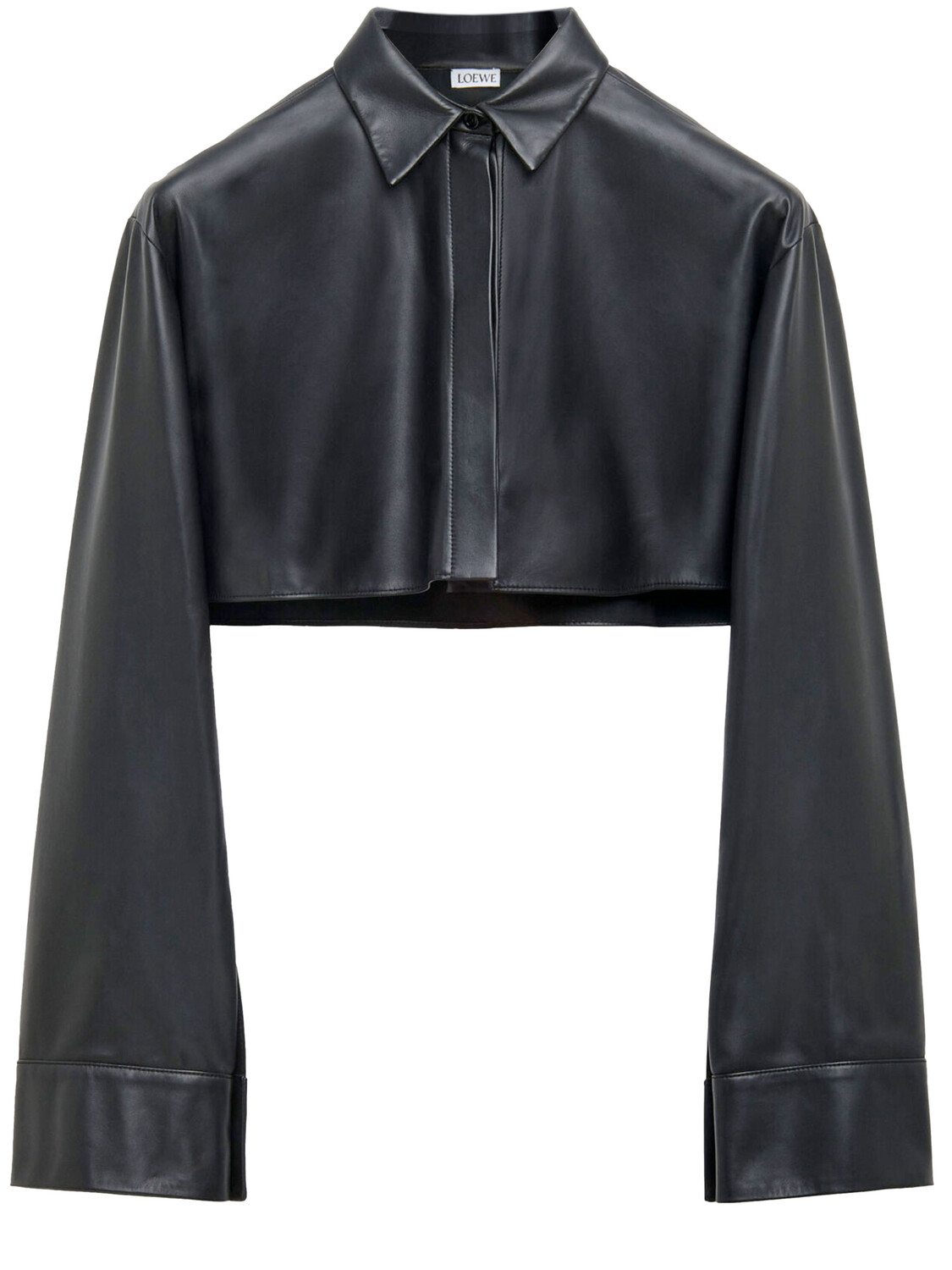 

Рубашка Loewe Nappa cropped, черный