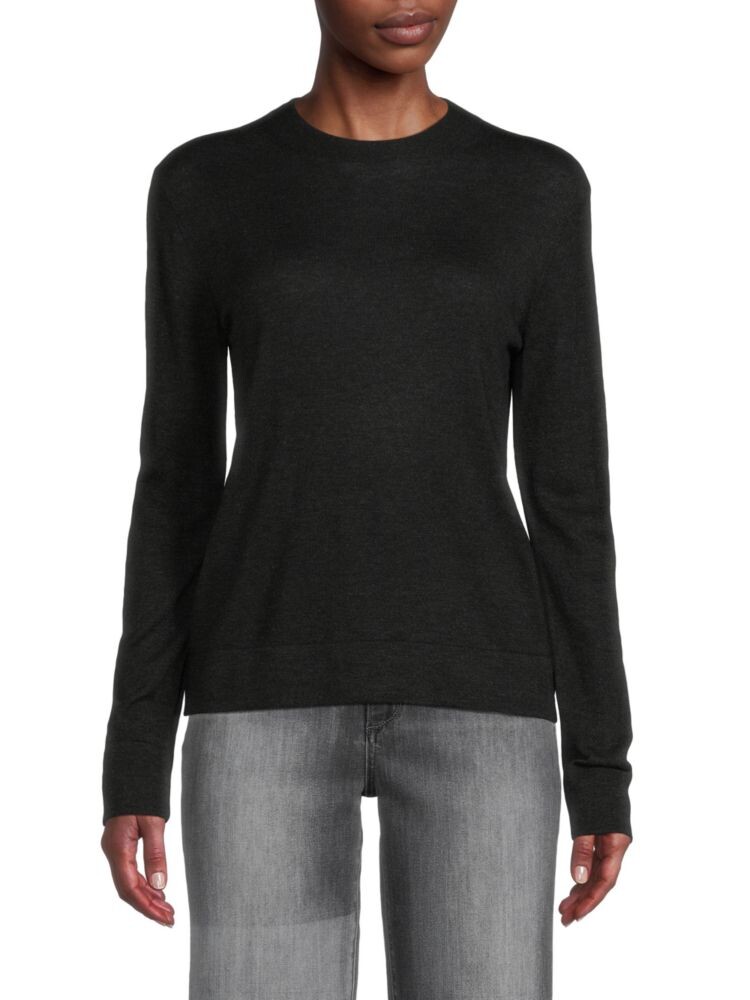 

Приподнятый свитер из смесовой шерсти Vince, цвет Heather Charcoal