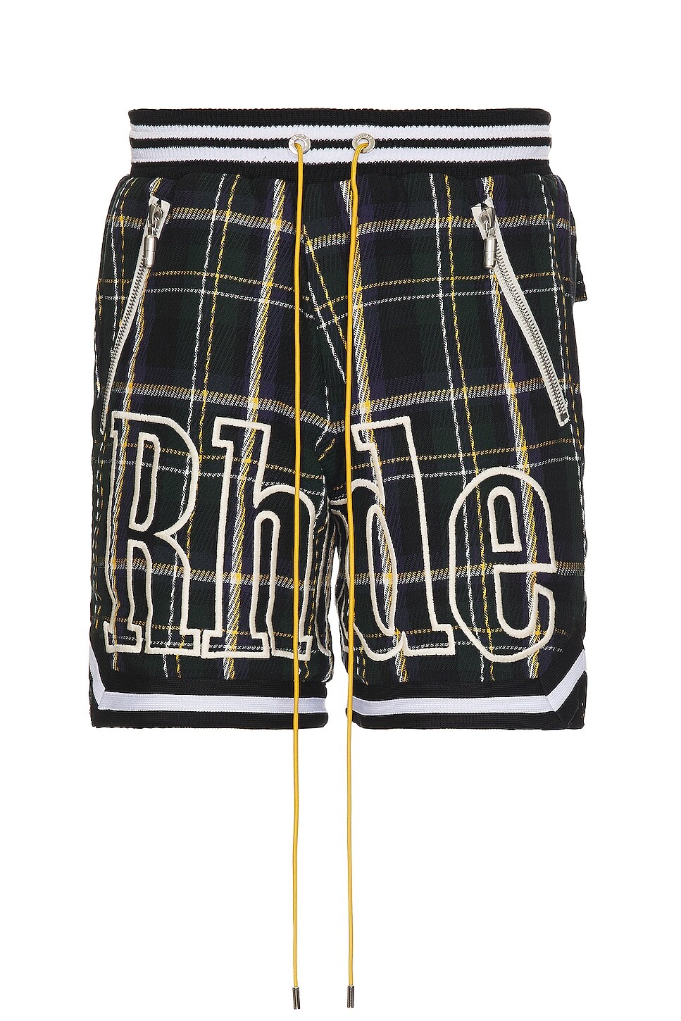 

Шорты Rhude Flannel Court Logo, цвет Multi Green