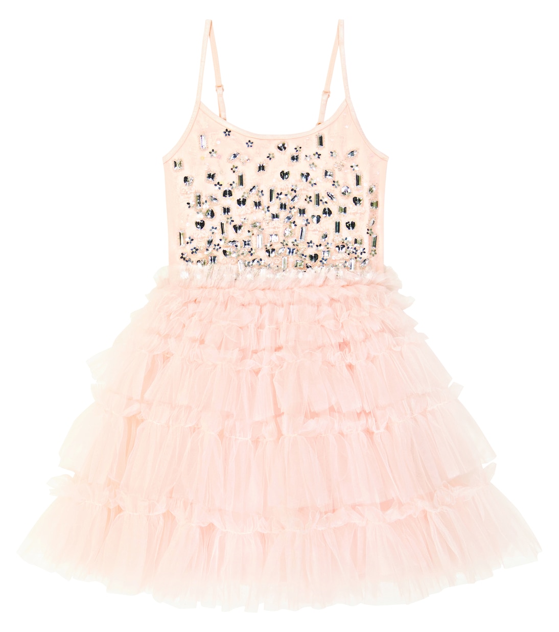 цена Платье из блестящего тюля с украшением Tutu Du Monde, розовый